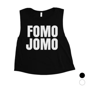 365 Printing Fomo Jomo Womens Funny Brave Saying Comfortable Crop Tank Top