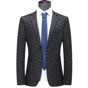 4XL High End New Brand Luxury Casual Fashion Solid Color Elegant Blazer Jacket Party Stylish Trendy Suit Coat Men's Clothes