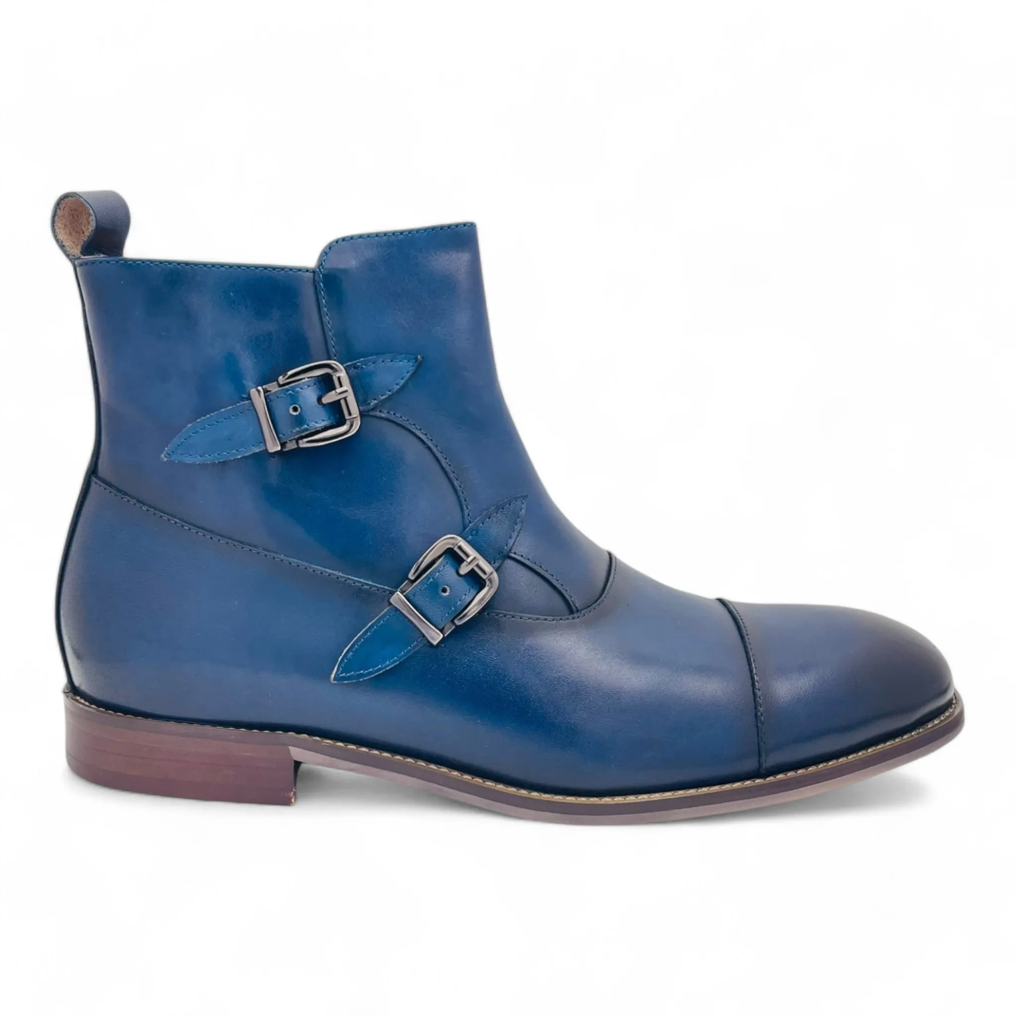 Ankle-High Double Monk Strap Boot