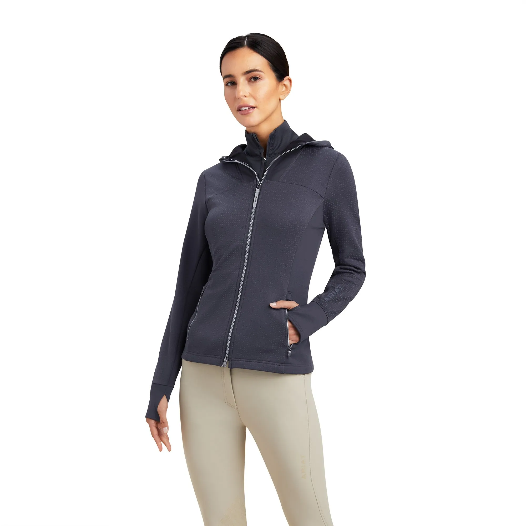 Ariat Ladies Lumina Full Zip Sweatshirt - Ebony