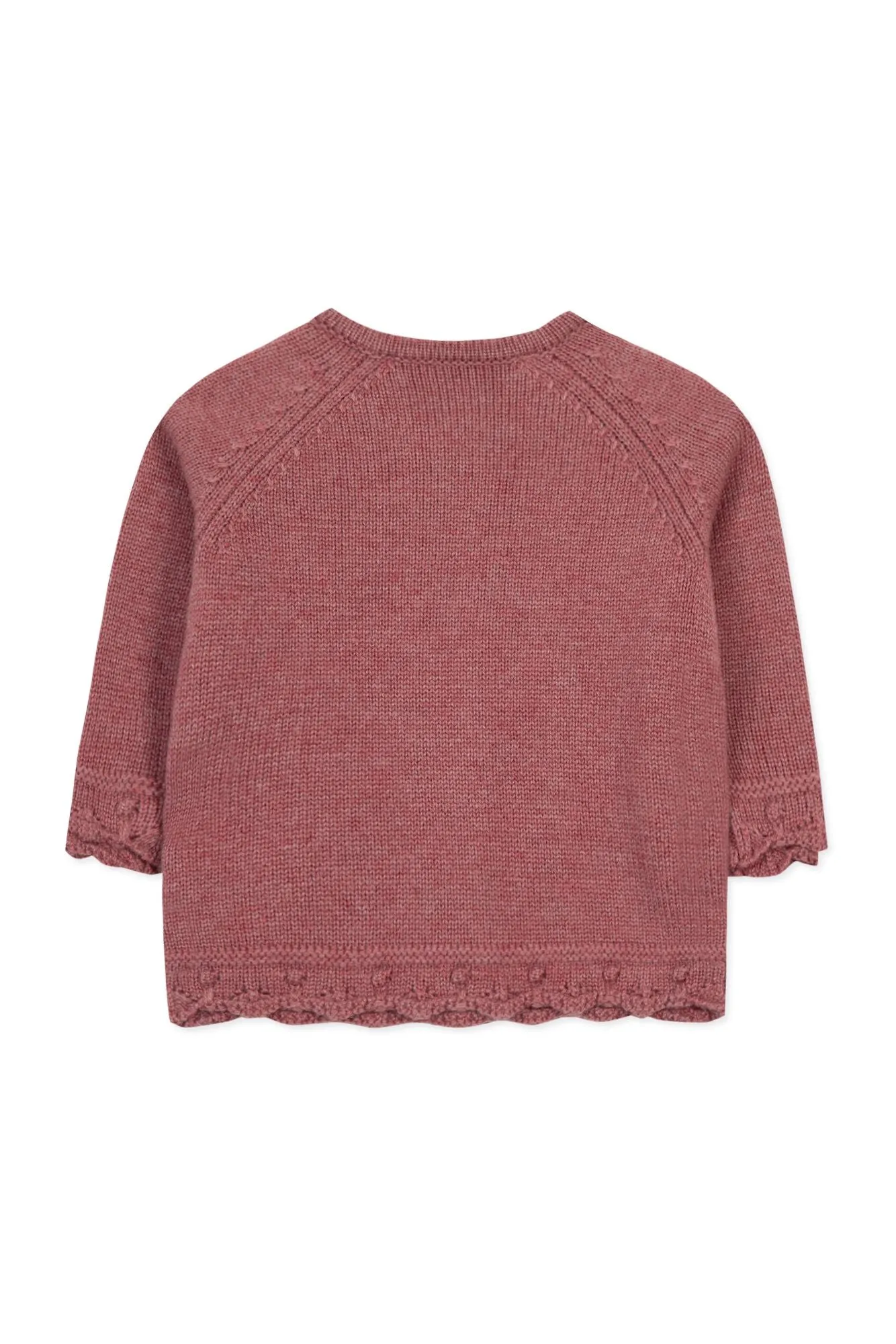 BABY ECOLE BUISSSONNIERE CARDIGAN7 - framboise chiné