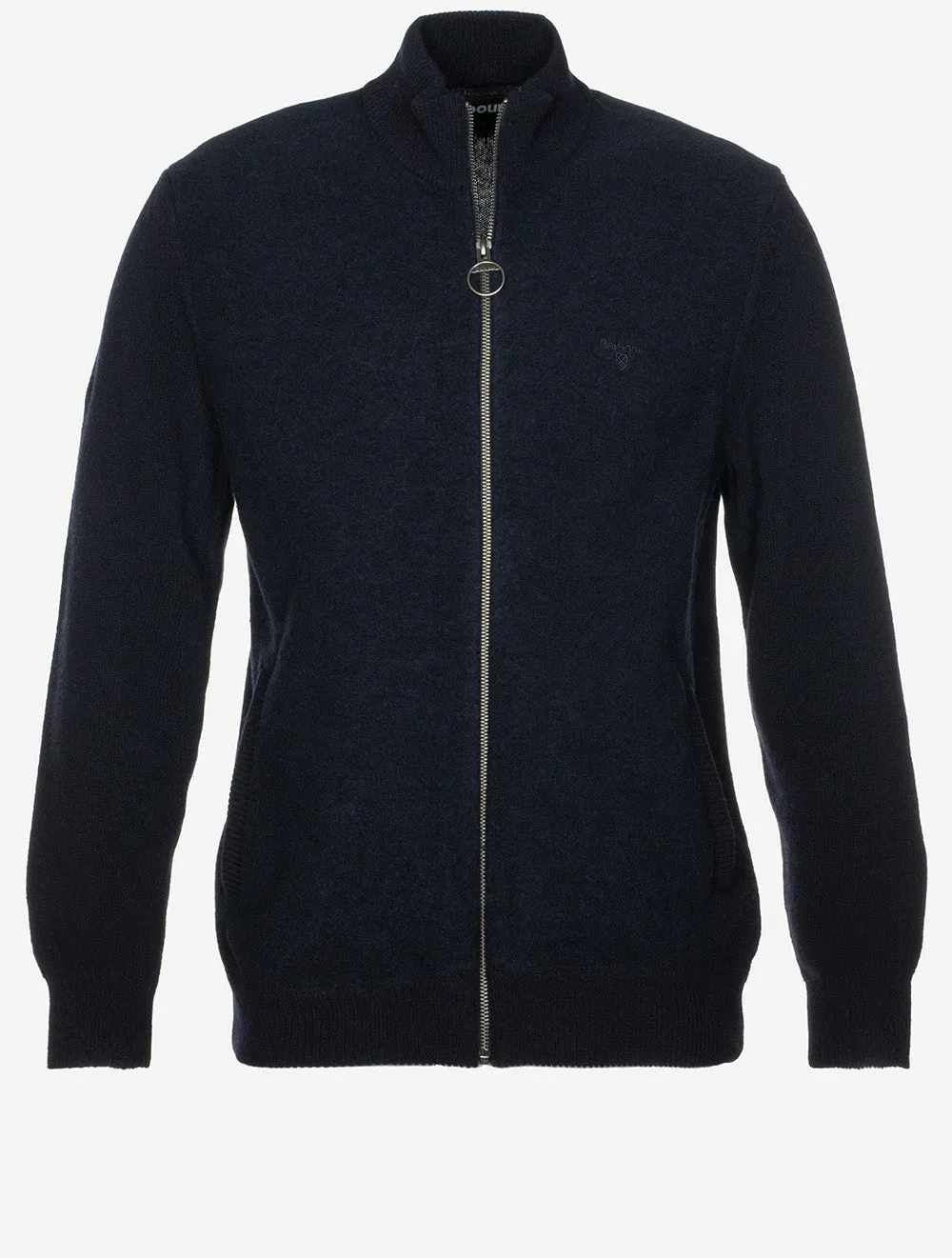 Balwen Zip Through Knitted Jumper Sapphire Navy