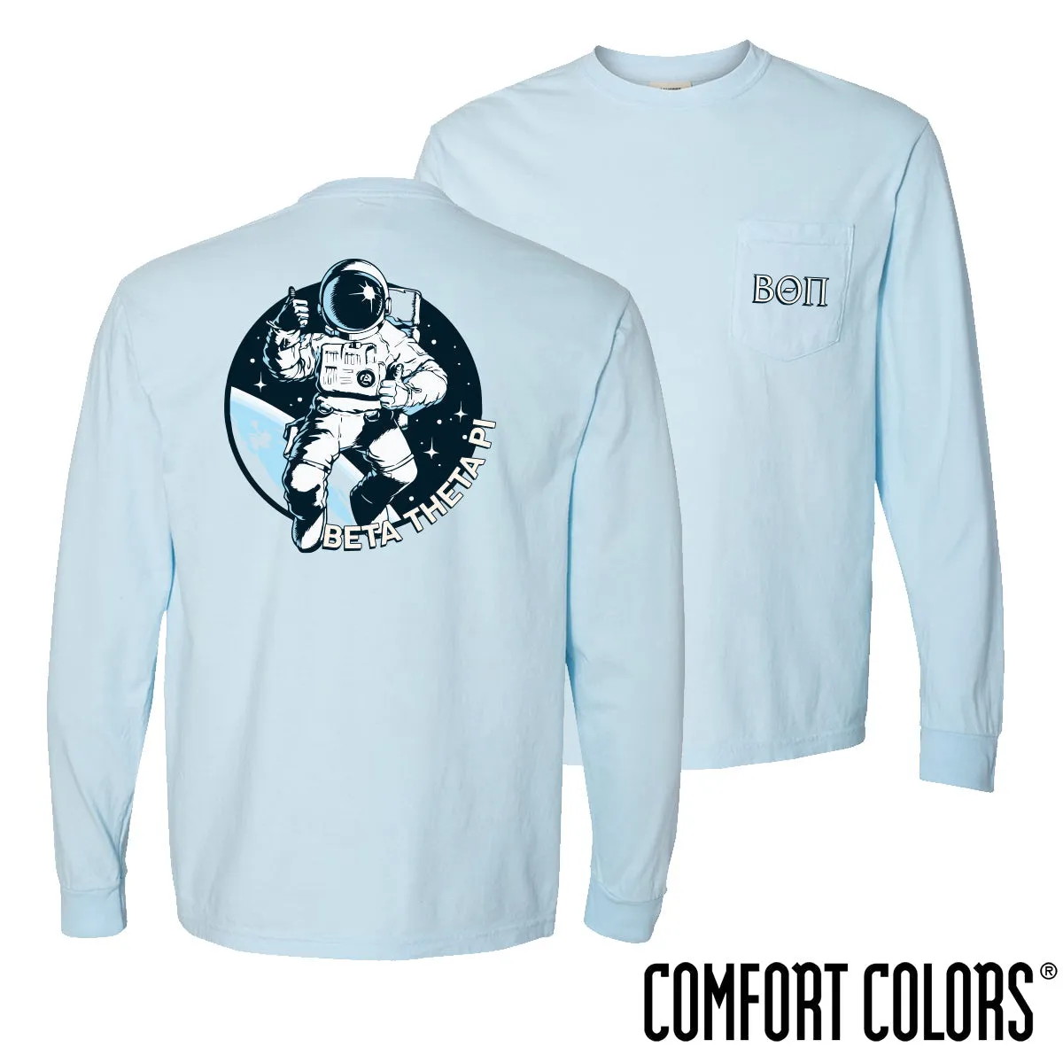 Beta Comfort Colors Space Age Long Sleeve Pocket Tee