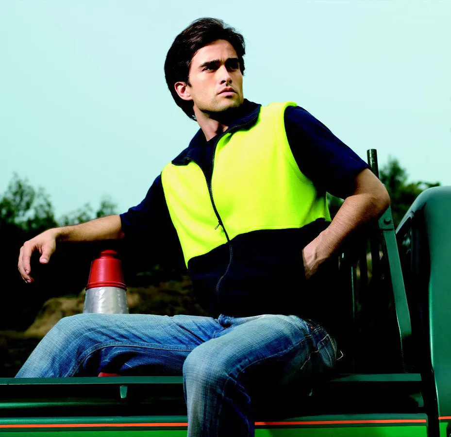 Bocini Hi-Vis Polar Fleece Vest-(SJ0541)