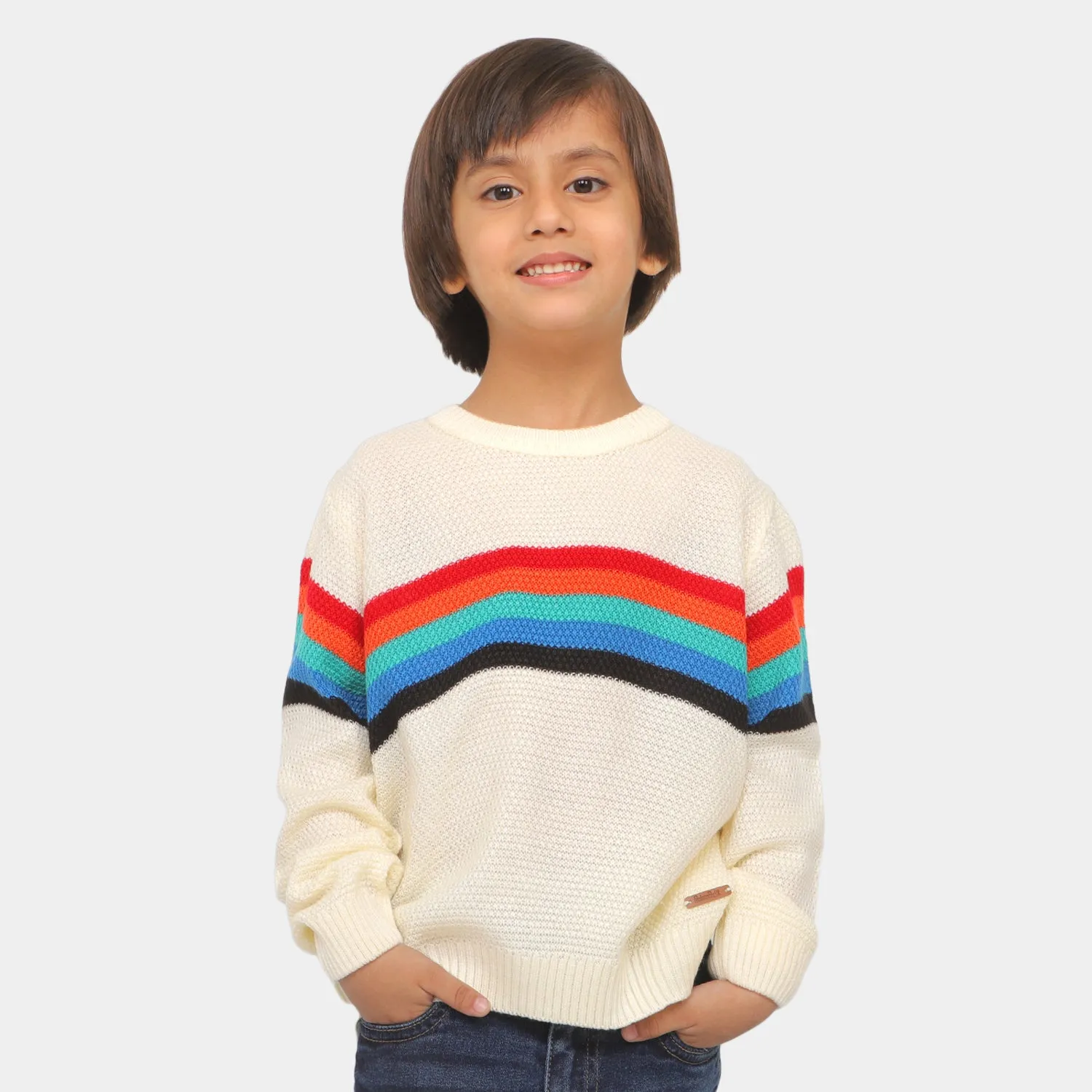 Boys Sweater BPO3-22 - Off White