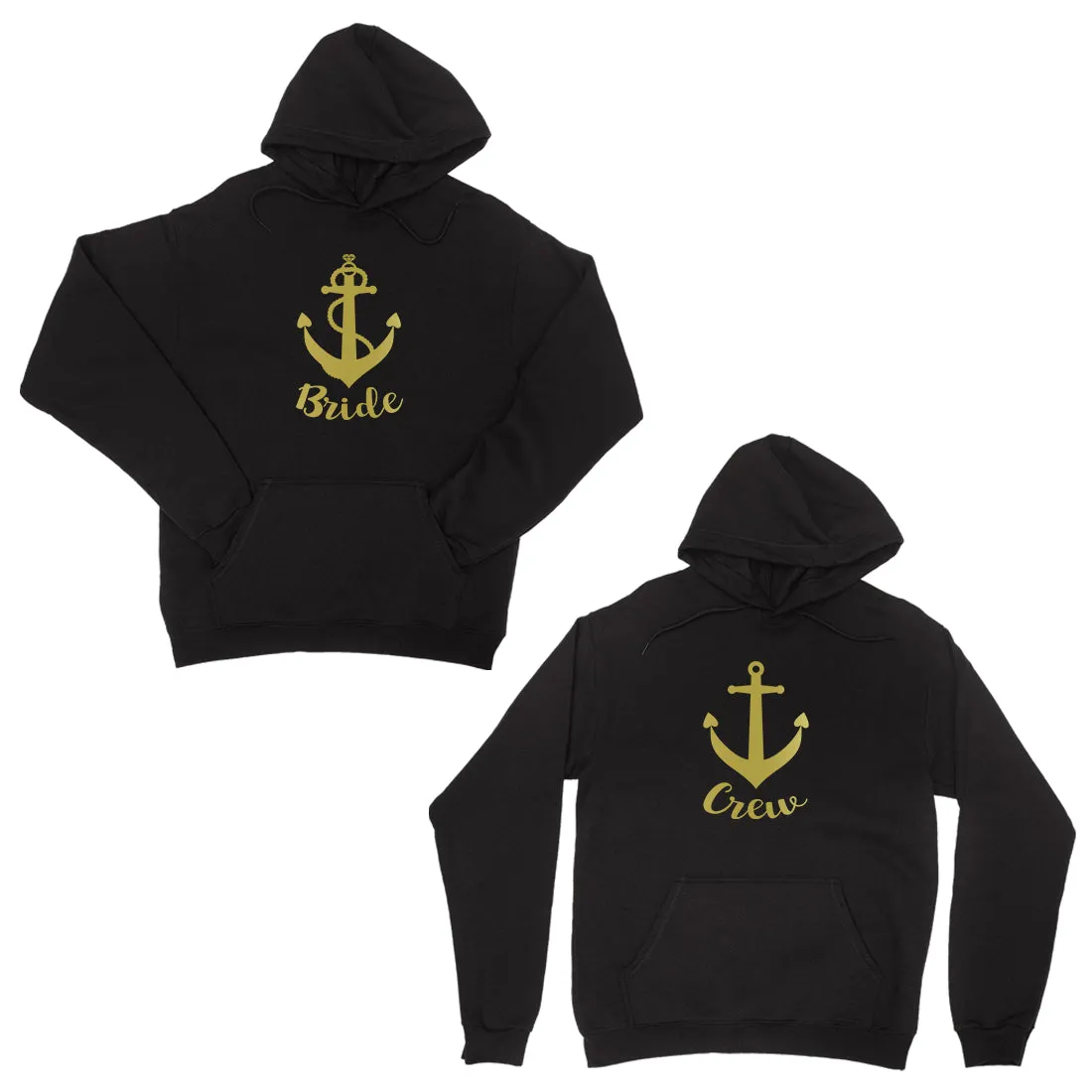 Bride Crew Anchor-GOLD Unisex Pullover Hoodie Thoughtful Unique