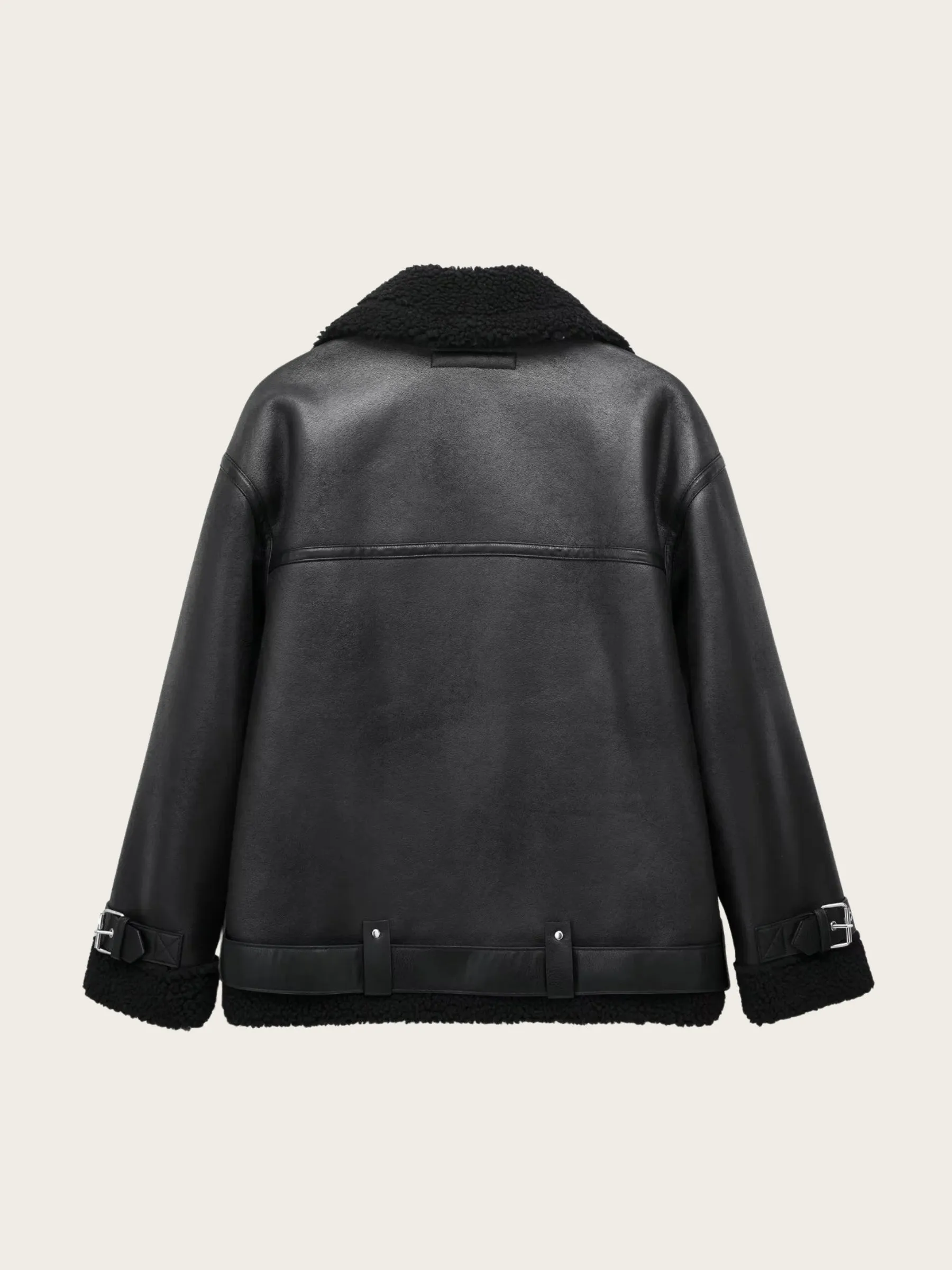 Brylei Faux Leather Shearling Jacket