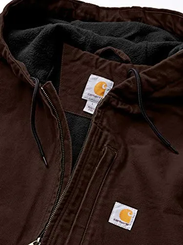 Carhartt 103837 Men's Relaxed Fit Washed Duck Fleece-Lined Hooded Vest