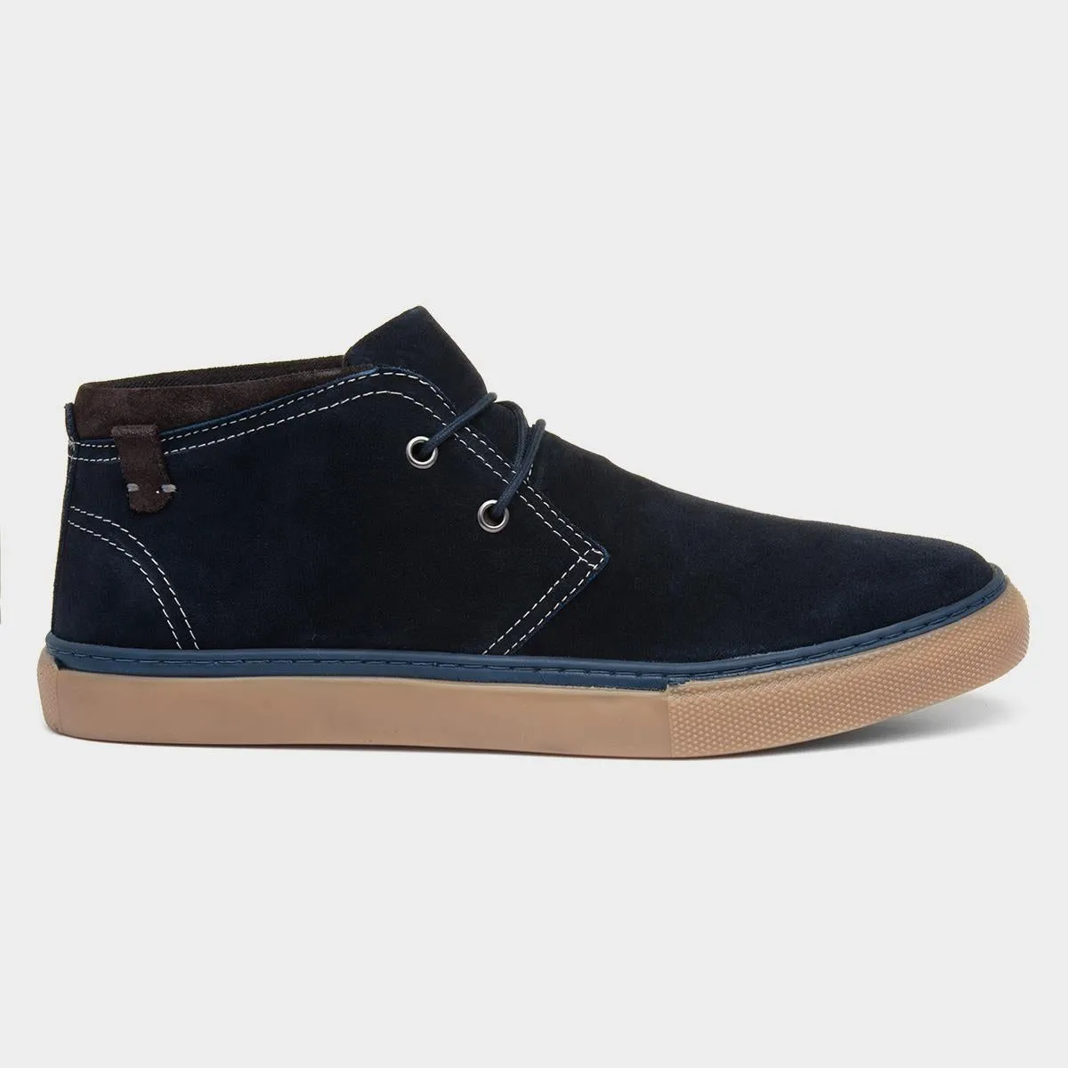 Catesby 44855D Navy Mens Casual Comfort Suede Lace Up Ankle Boots