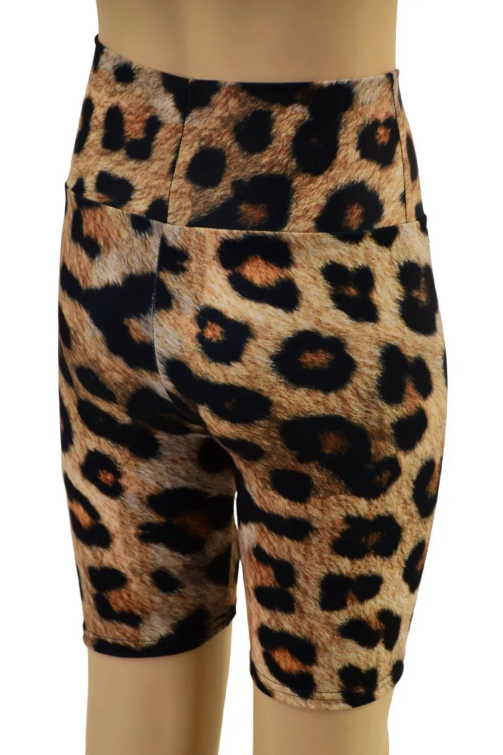 Childrens Unisex Bike Shorts in Leopard Print