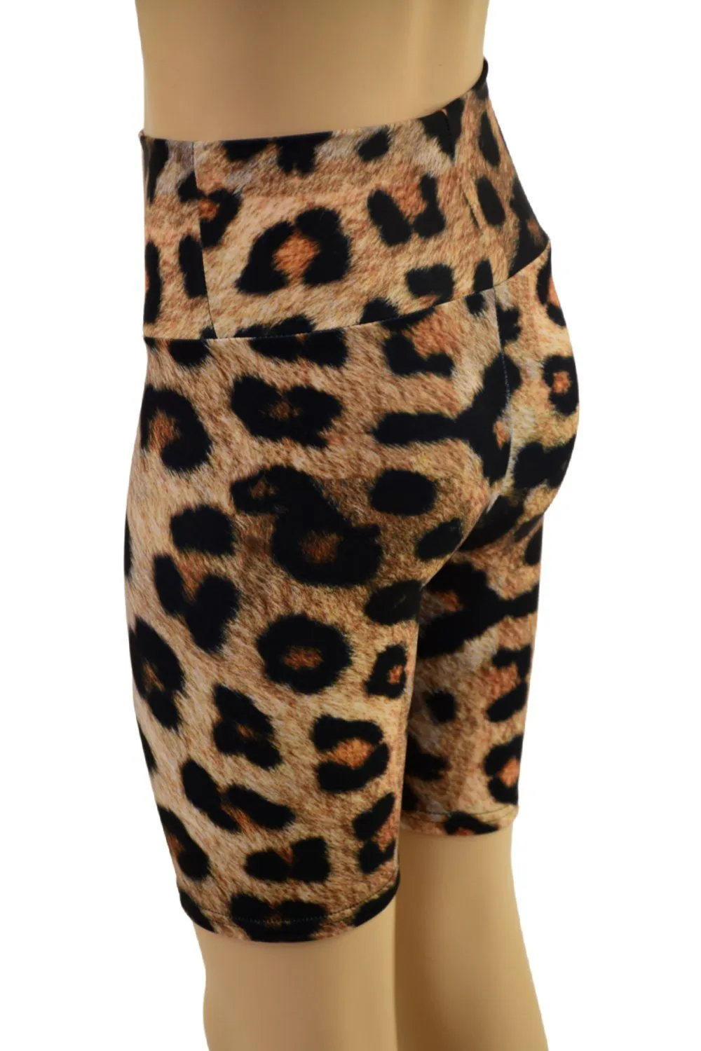 Childrens Unisex Bike Shorts in Leopard Print