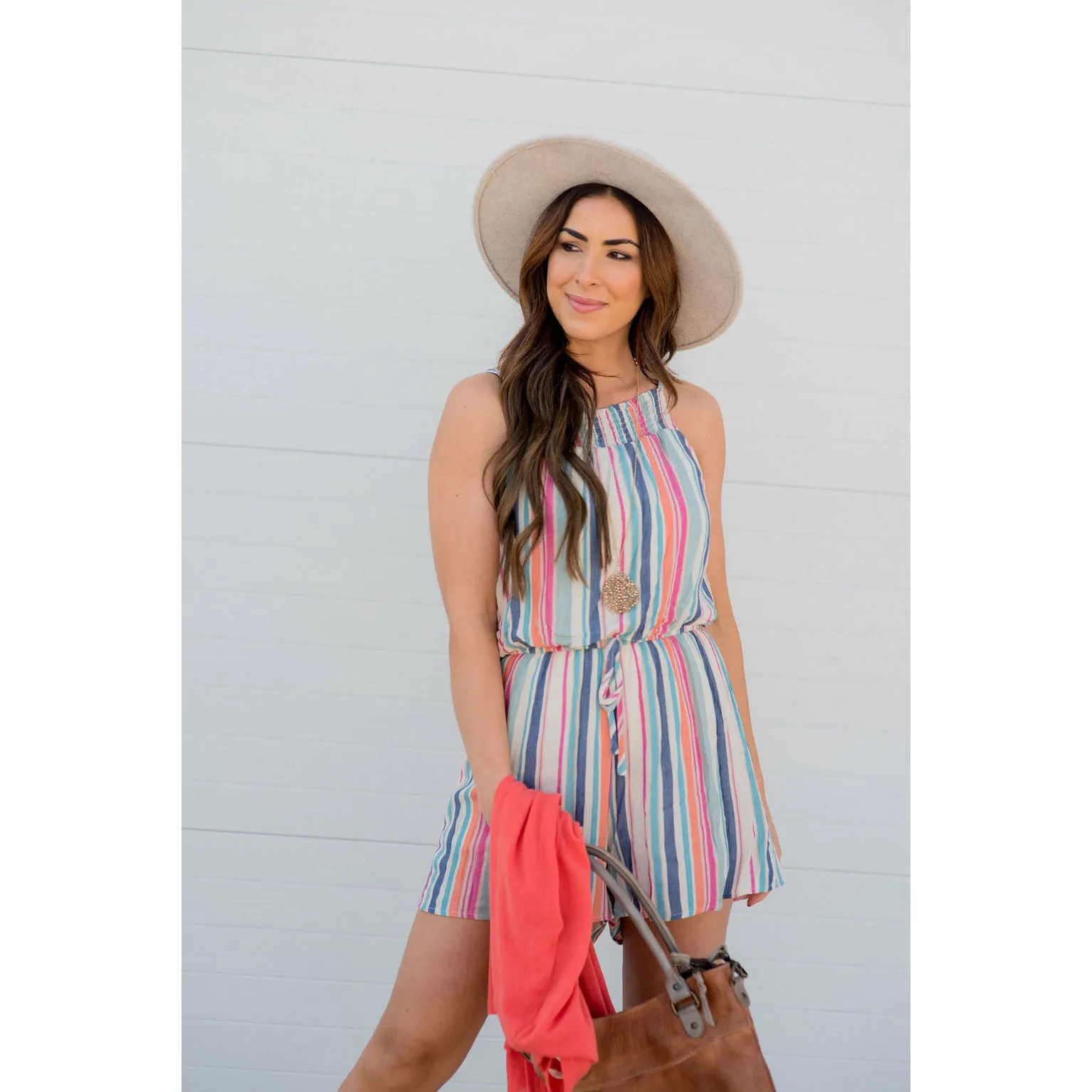 Color Stripe Romper