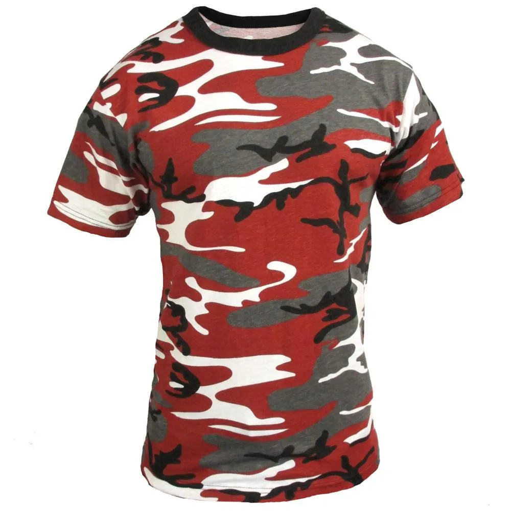 Coloured Camo T-Shirt - Red