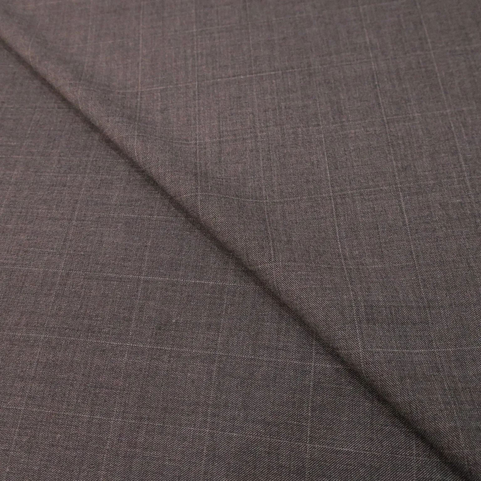 Dark Gray Plaid Loro Piana Super Winter Extrafine Wool Fabric