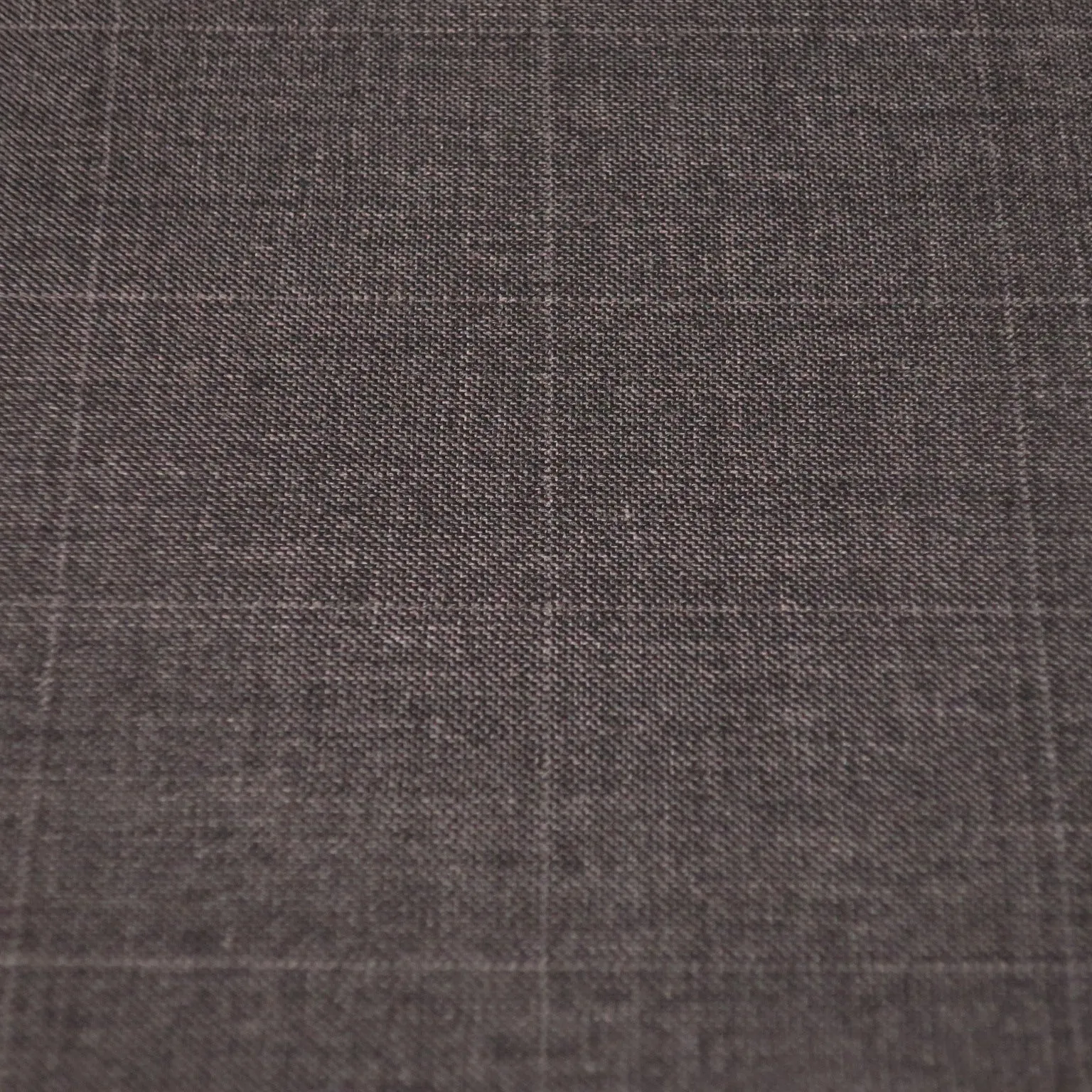 Dark Gray Plaid Loro Piana Super Winter Extrafine Wool Fabric