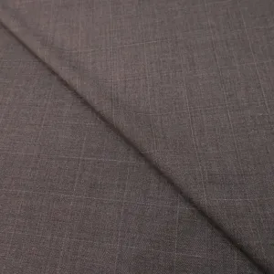 Dark Gray Plaid Loro Piana Super Winter Extrafine Wool Fabric