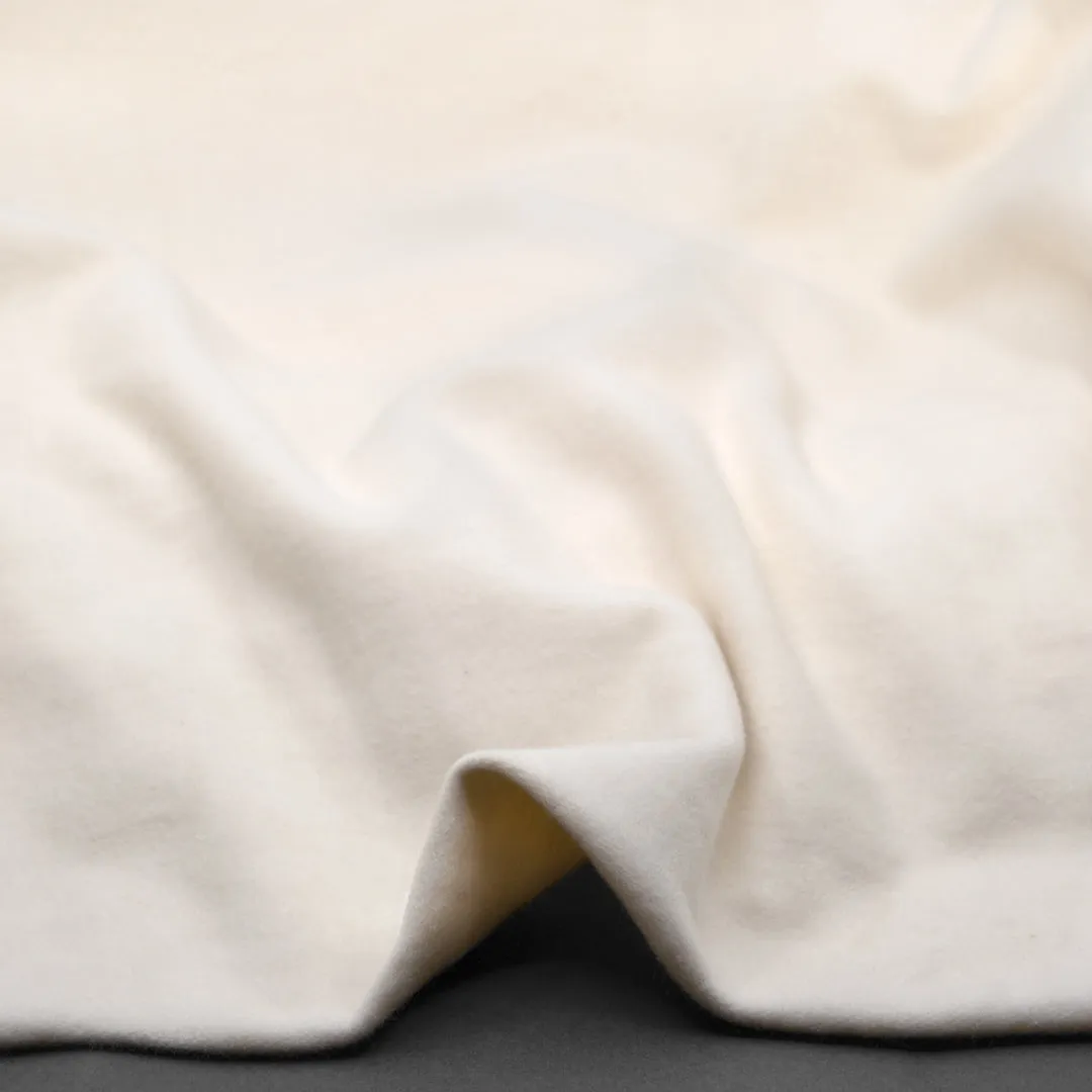 Deadstock Lightweight Fleece Lining - Ivory *Flawed