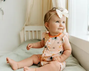 Elephant Ruffled Short Romper (Organic Cotton)