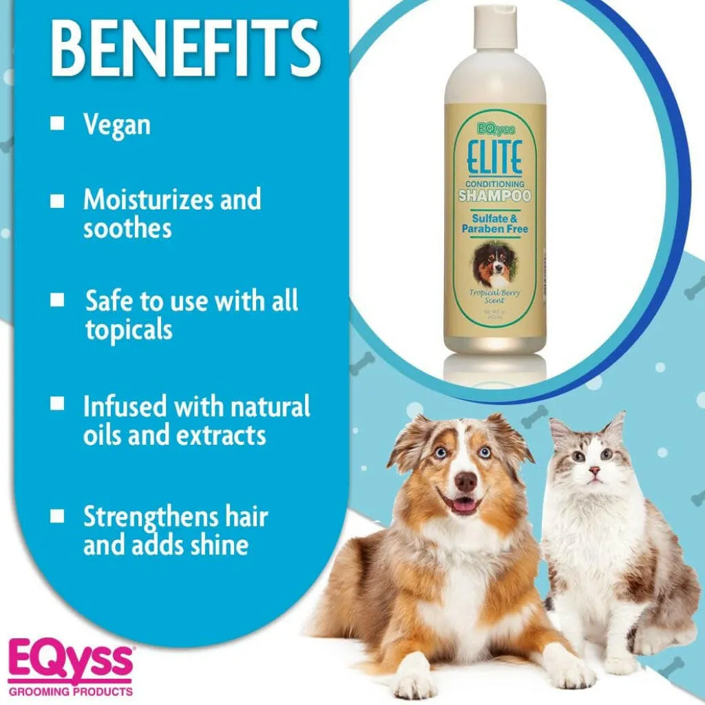 EQyss Elite Conditioning Shampoo Tropical Berry Scent for Pets (16 oz)