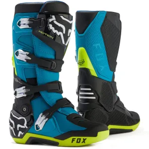 Fox Racing  Motion Motocross Boots Duratac TPU Secure Lock Anti-Shock Maui Blue