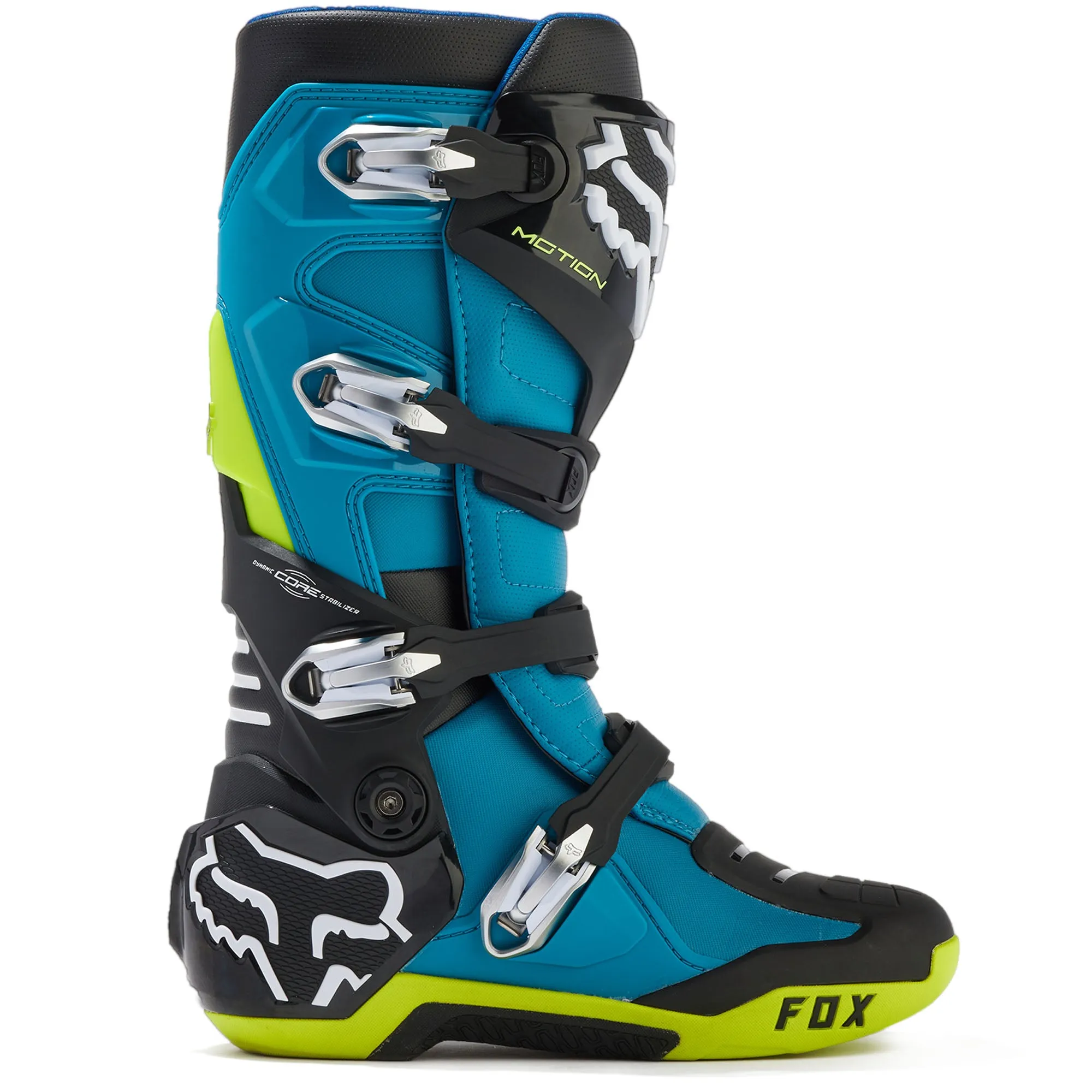 Fox Racing  Motion Motocross Boots Duratac TPU Secure Lock Anti-Shock Maui Blue