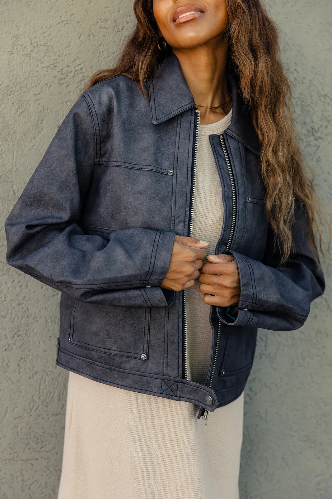 Free People Blair Vegan Leather Jacket