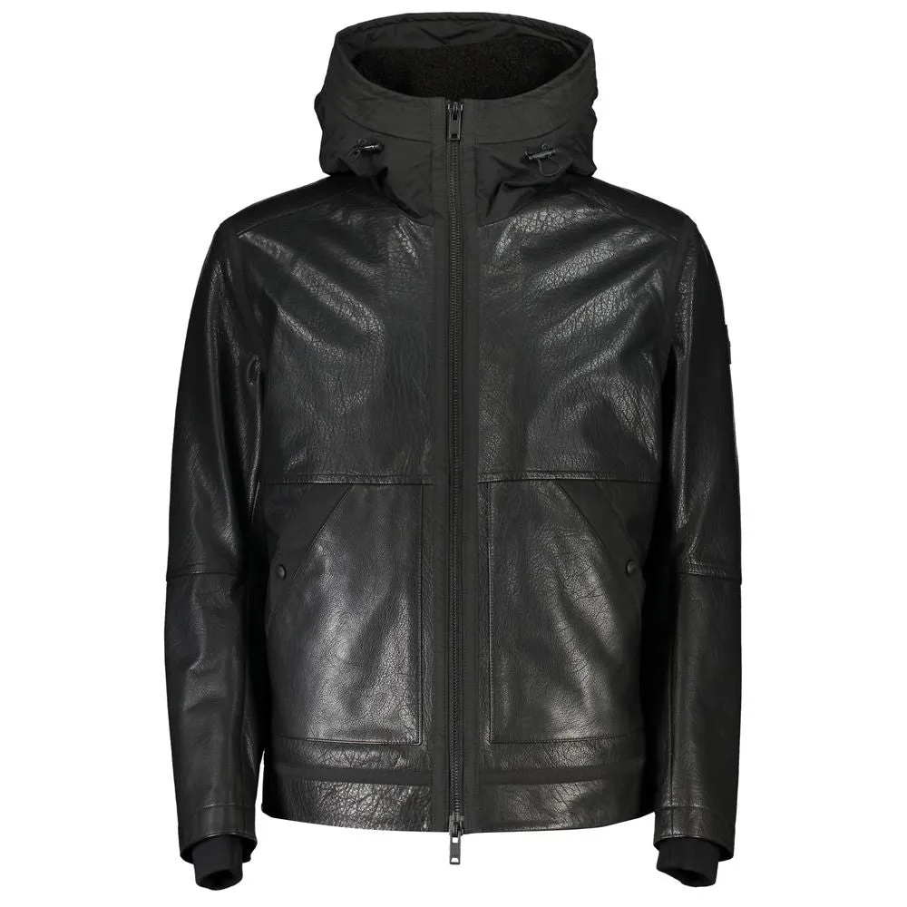 Hugo Boss Black Leather Men Jacket