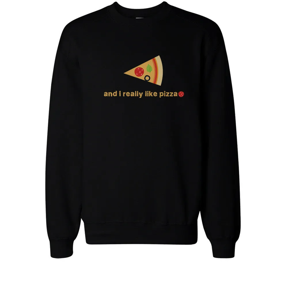 I Like You More Than Pizza Matching Couple SweatShirts Valentines Day Gift