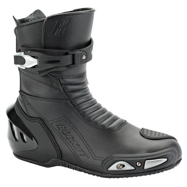 Joe Rocket 'Super Street RX14' Mens Black Leather Motorcycle Boot