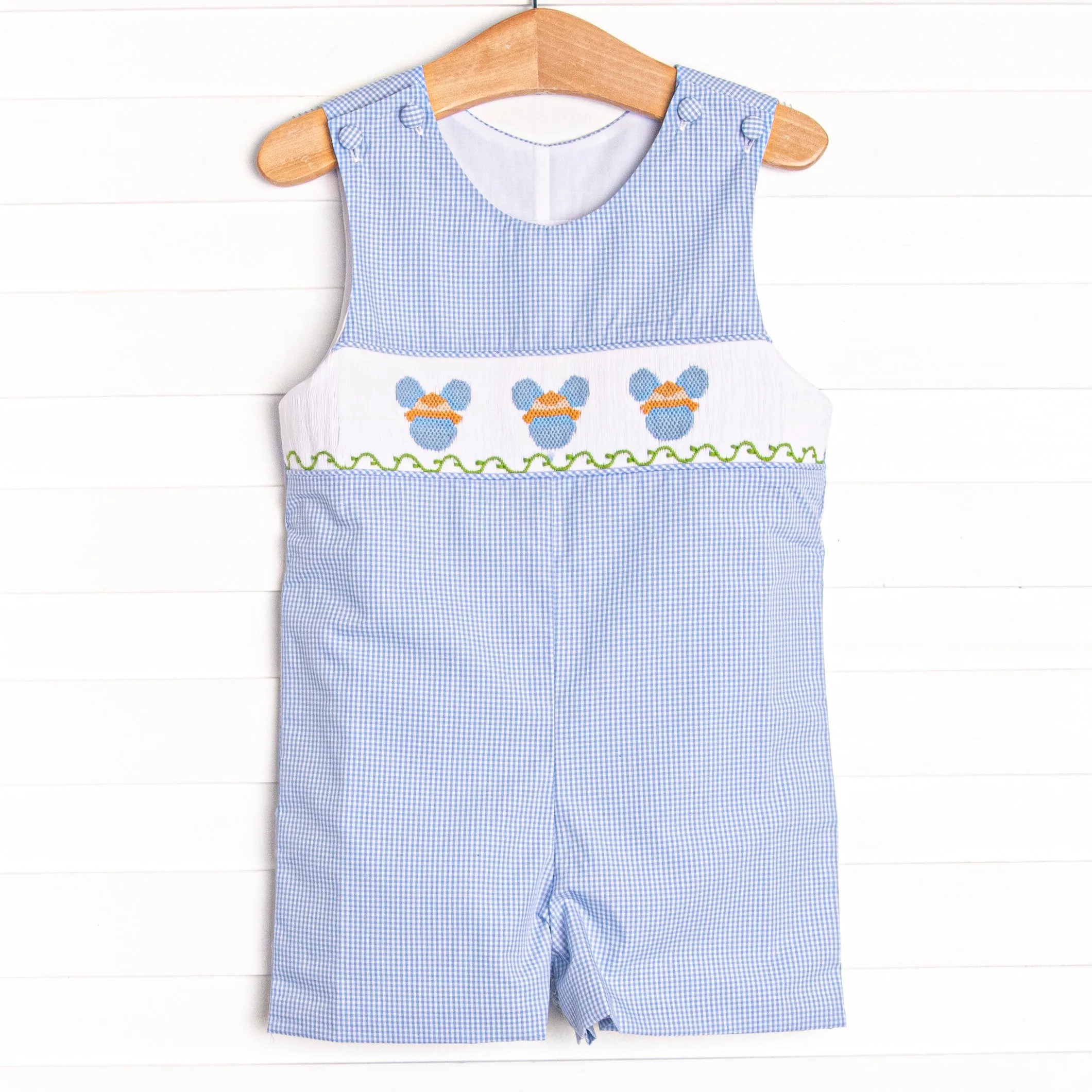 Jungle Joyride Smocked Jon Jon, Blue