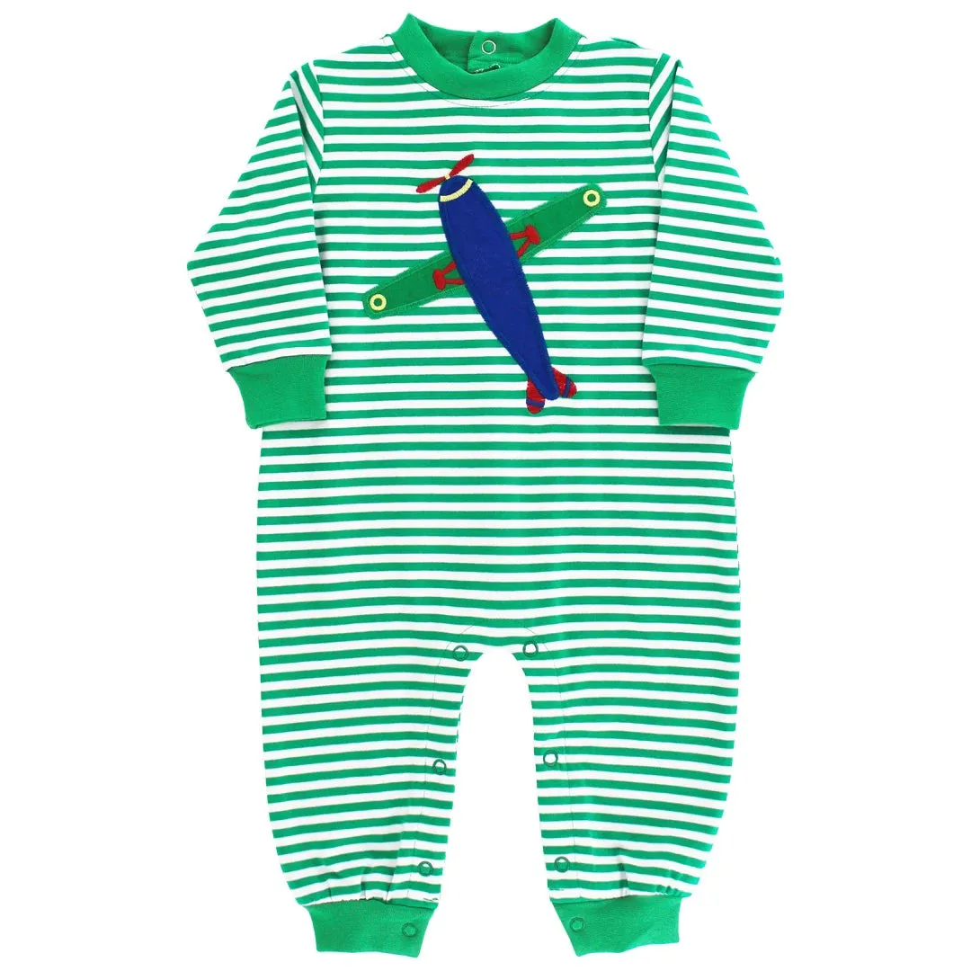 Knit Romper - Airplane