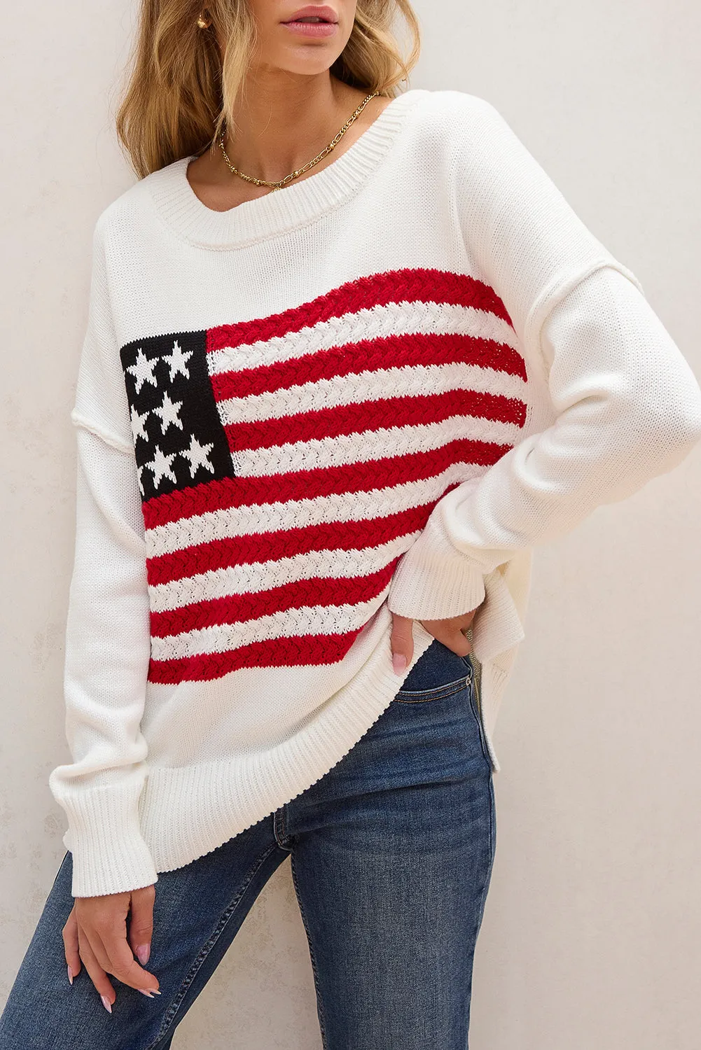 Lakelyn American Flag Sweater