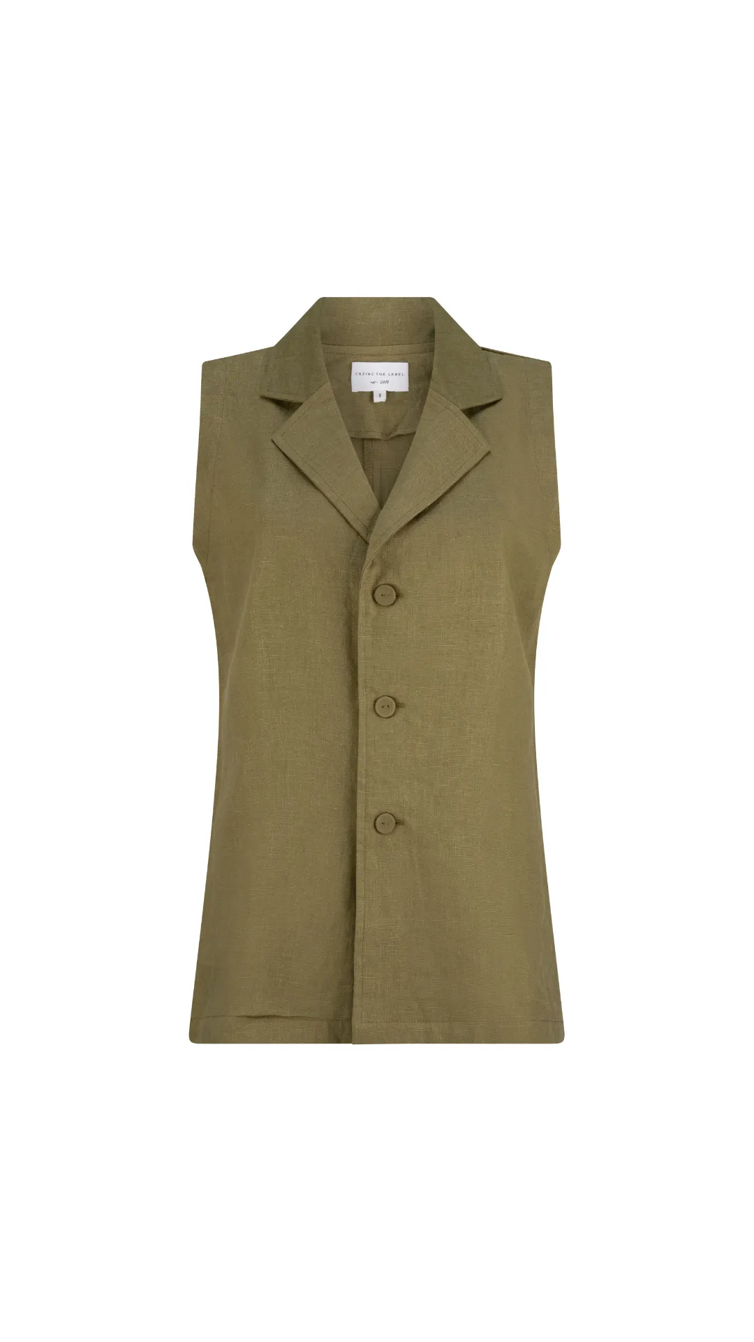 Luca Linen Vest - Pistachio