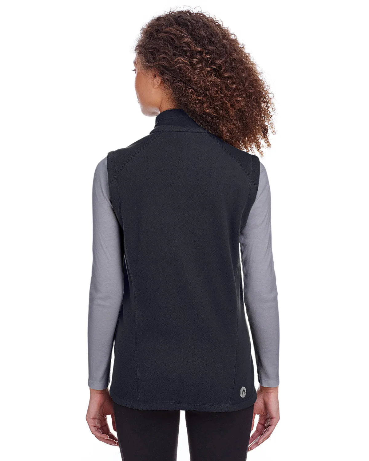 Marmot Ladies Rocklin Fleece Branded Vests, Black