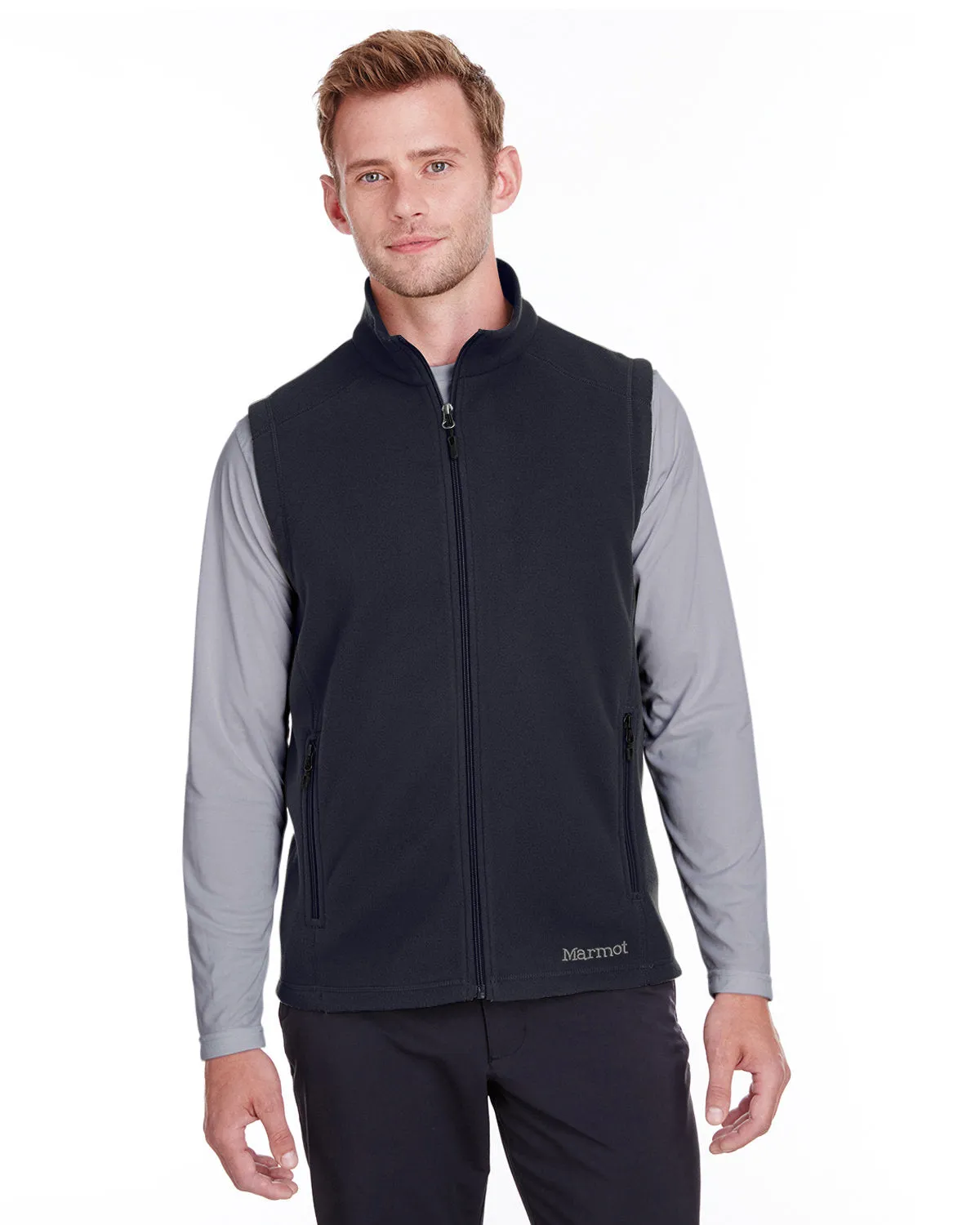 Marmot Rocklin Fleece Branded Vests, Black