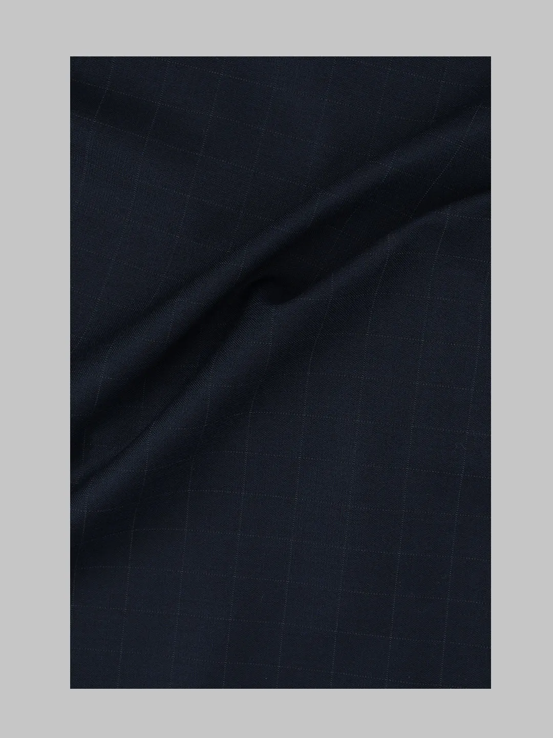 Men Poly Viscose Blend Checks Suiting Fabric Blue Enable Stretch