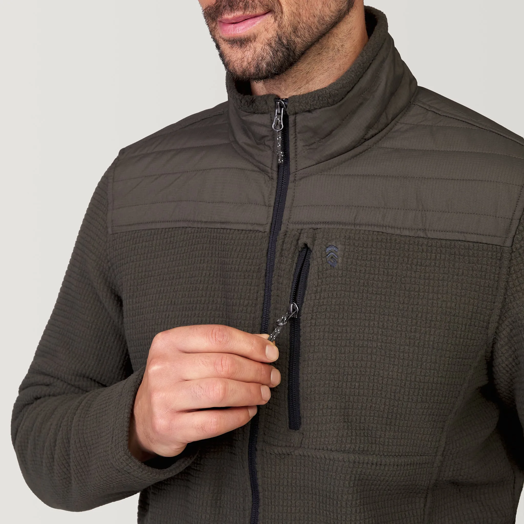 Men's Grid Fleece Chayote Jacket