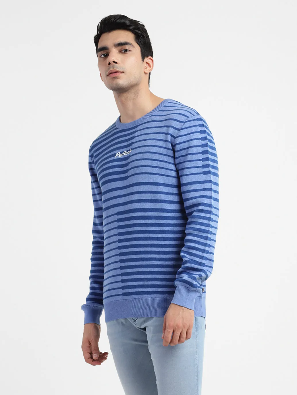 Men's Striped Crew Neck Sweater