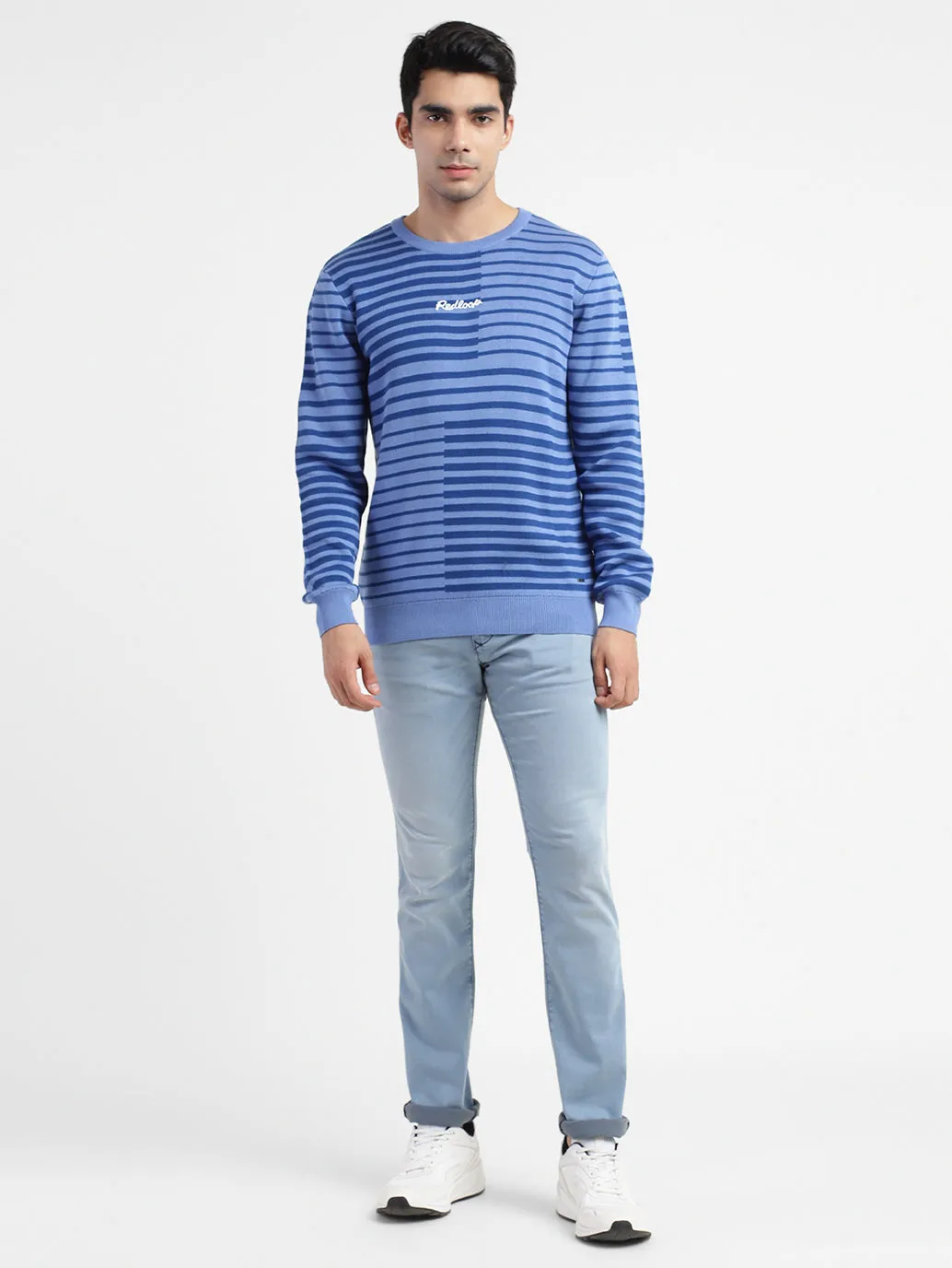 Men's Striped Crew Neck Sweater