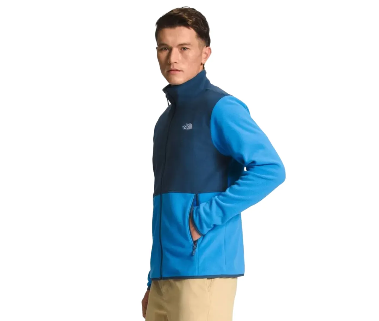 Mens The North Face Tka Glacier Full Zip Shady Blue Jacket