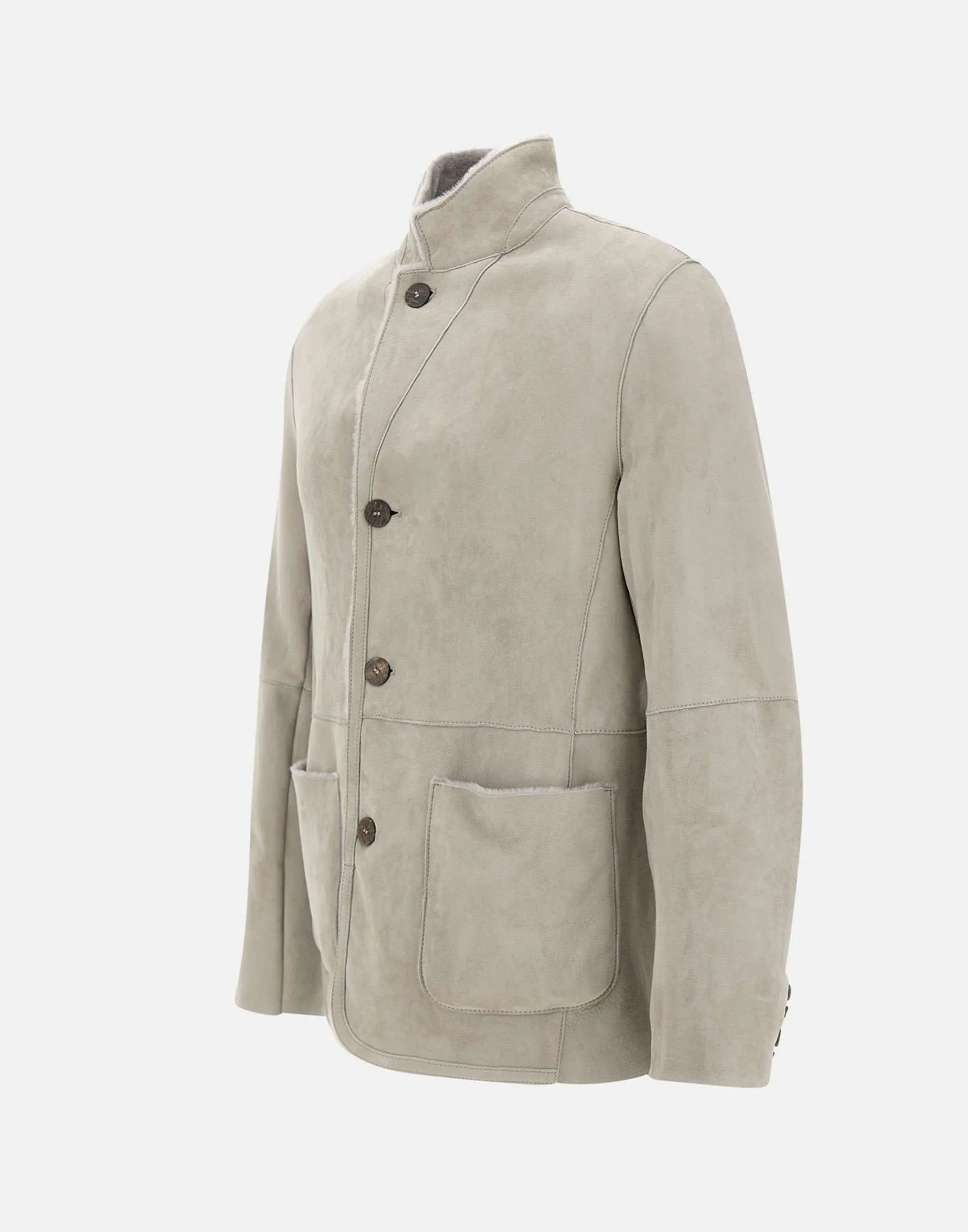 Merinillo Grey Suede Sheepskin Jacket