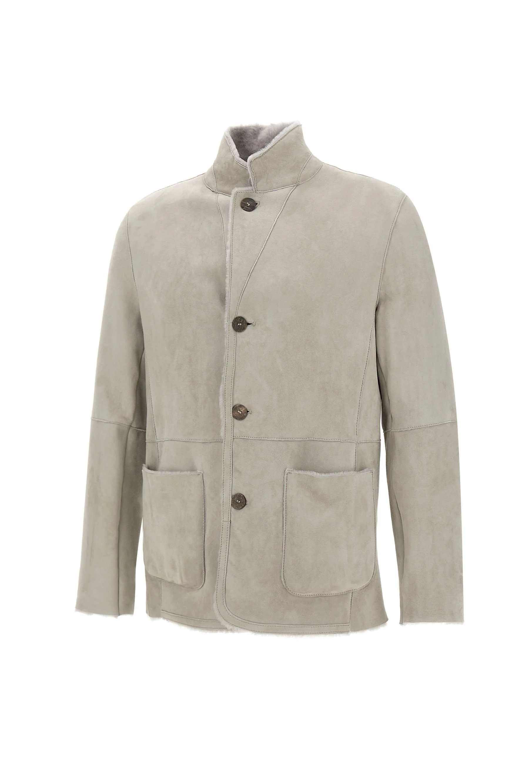 Merinillo Grey Suede Sheepskin Jacket