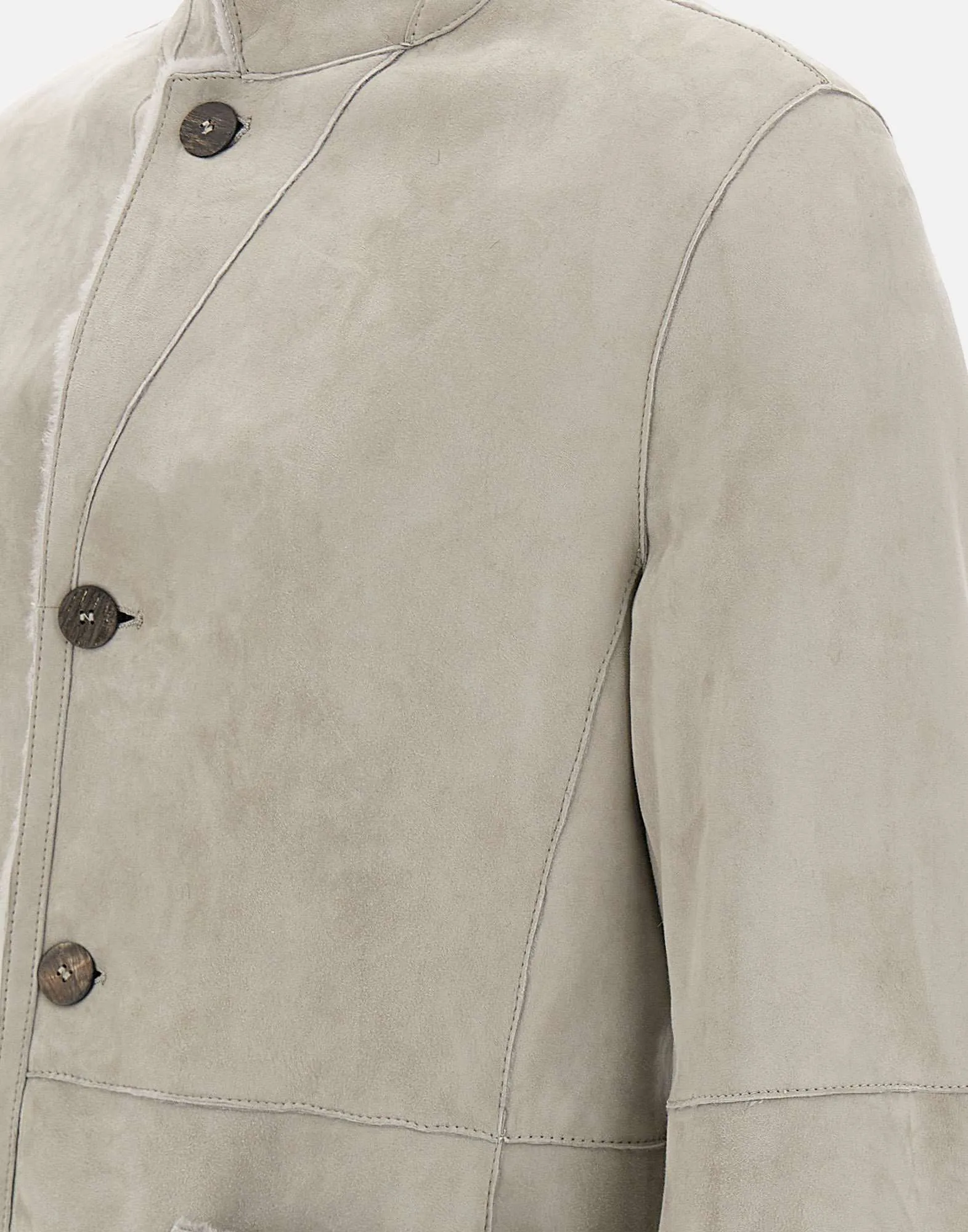 Merinillo Grey Suede Sheepskin Jacket