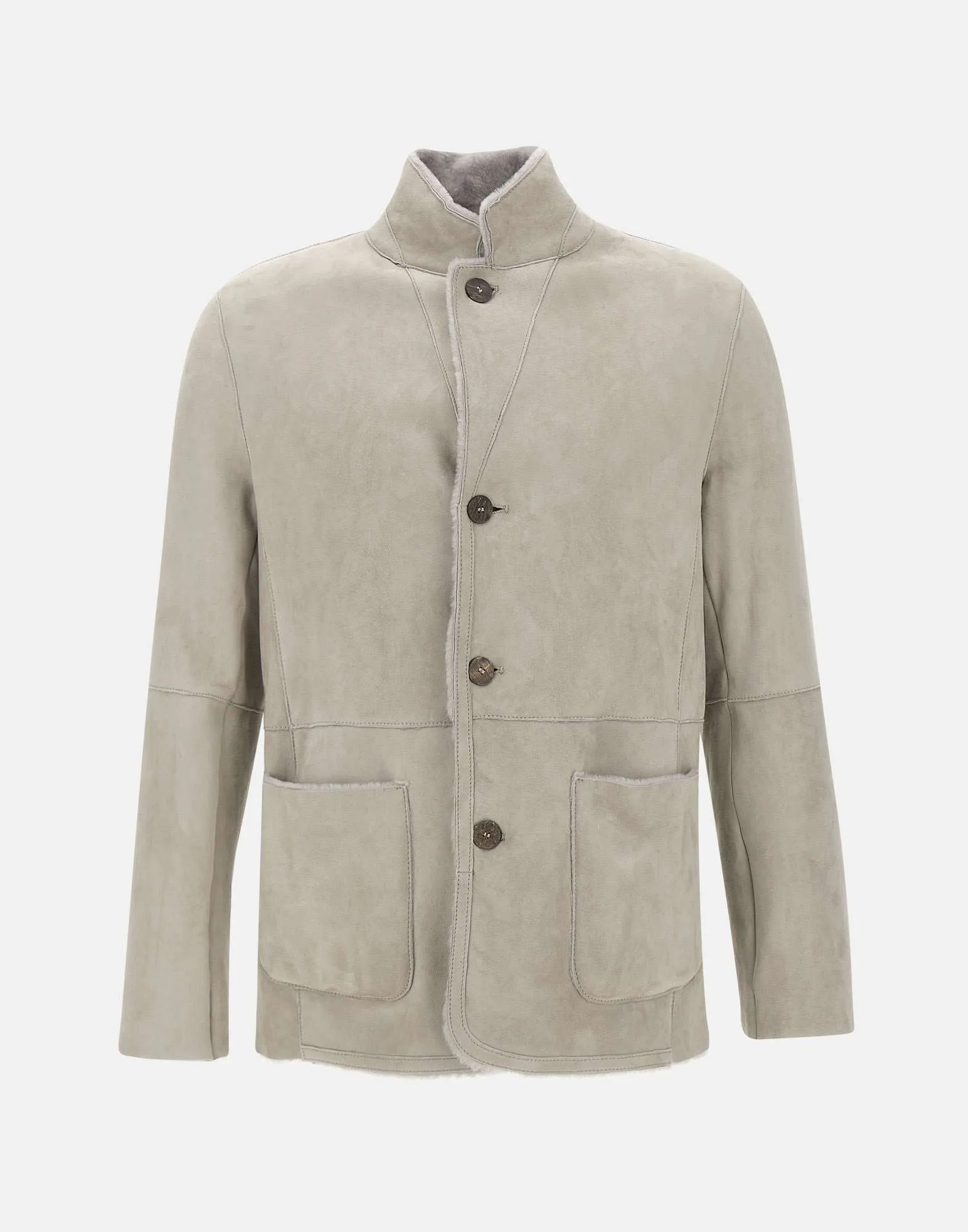 Merinillo Grey Suede Sheepskin Jacket