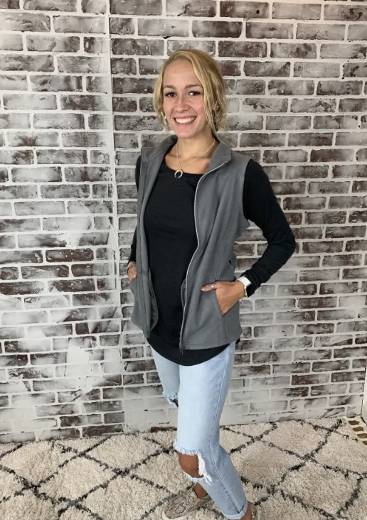 Microfleece Vest with Monogram