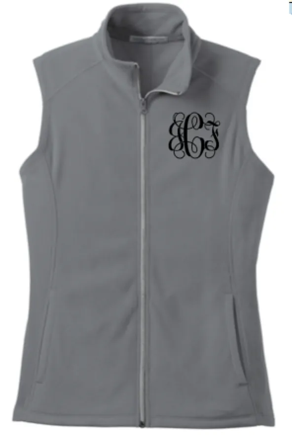 Microfleece Vest with Monogram