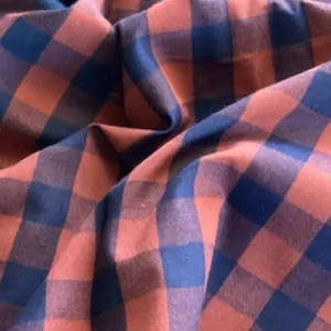 Navy/Rust | 5/8" Check Shirting - SKU 7086C #S189