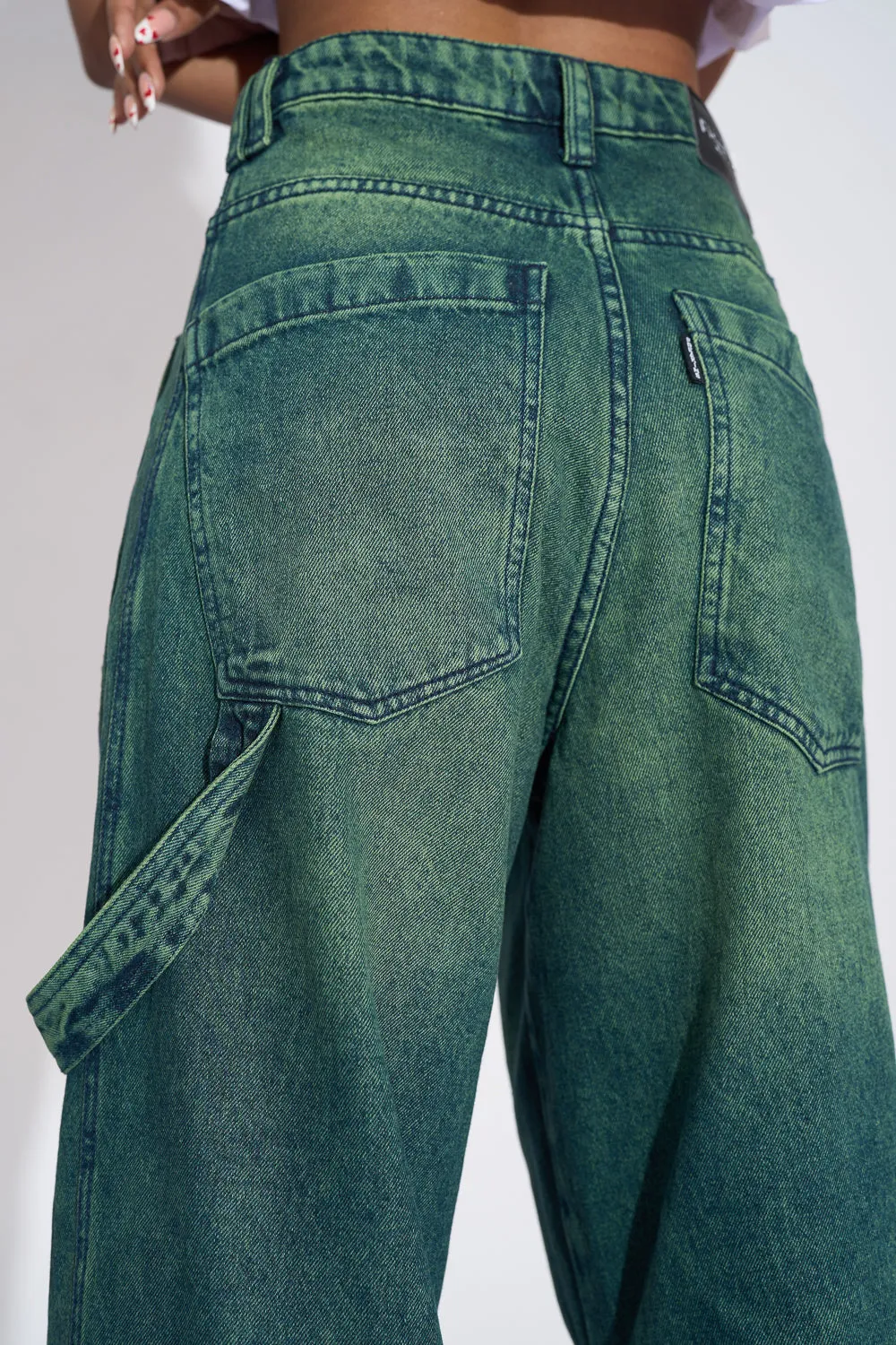 Neo Grunge Twisted Barrel Leg Jeans