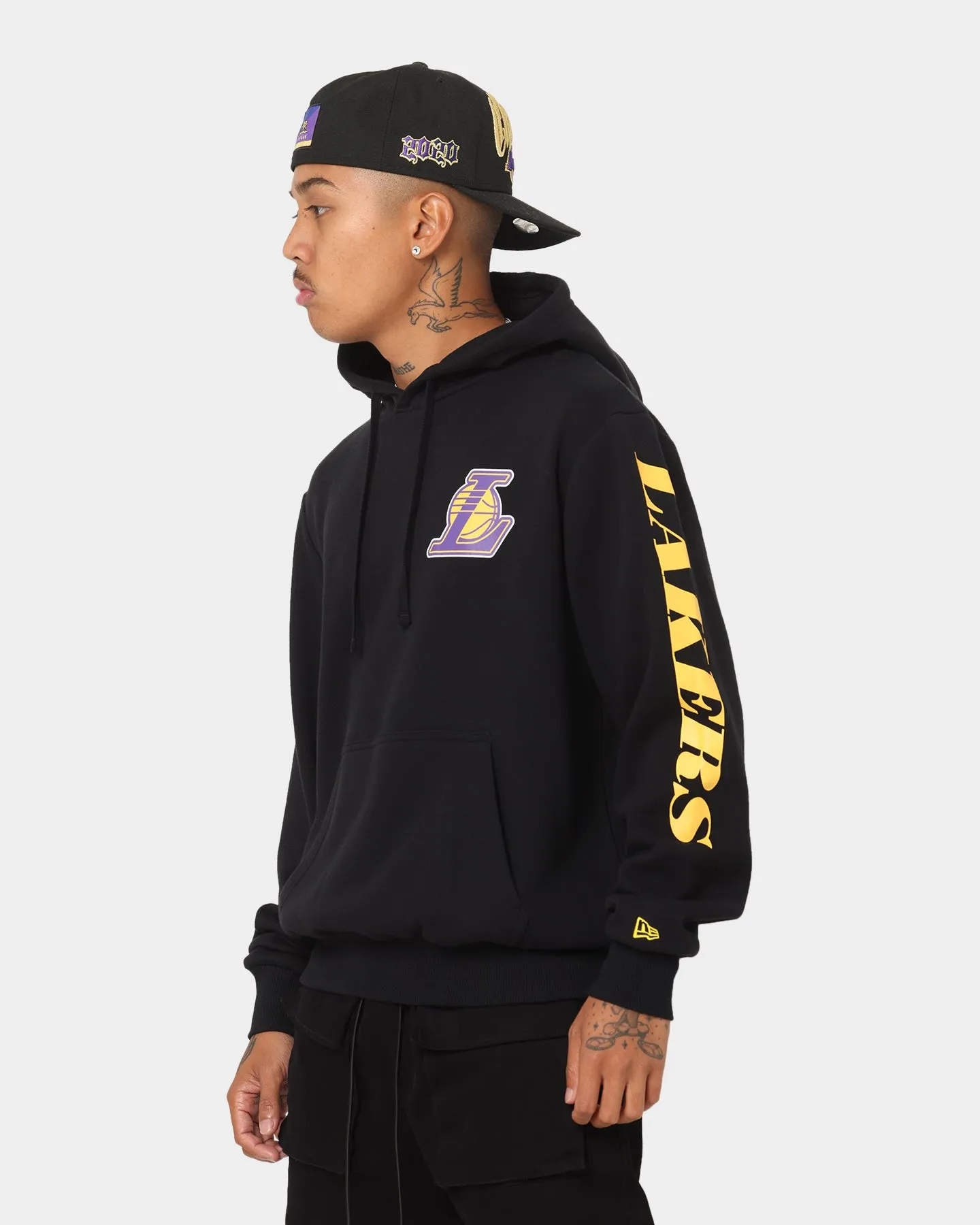 New Era Los Angeles Lakers Multi Logo Hoodie Black