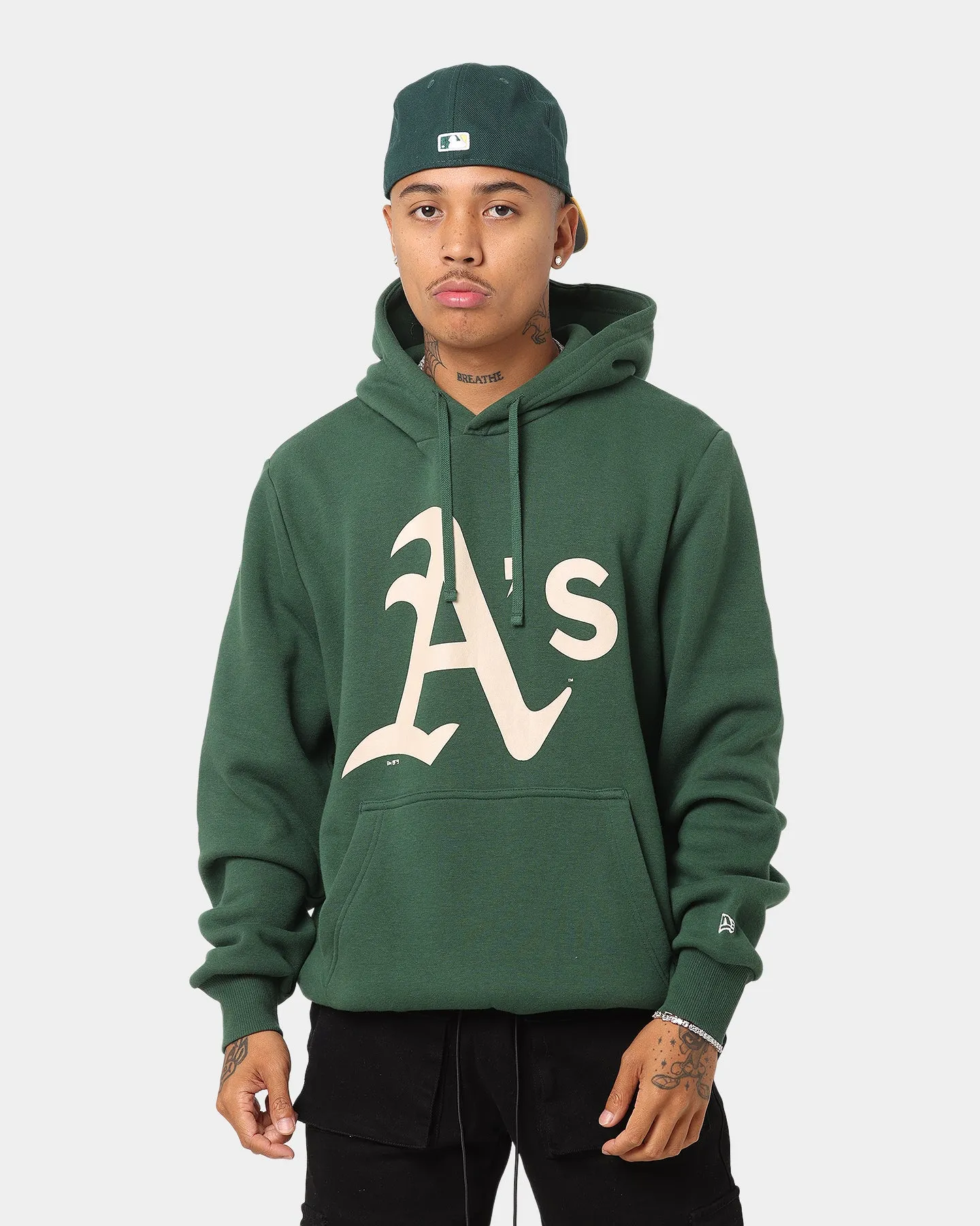 New Era Oakland Athletics Hoodie Pine Green